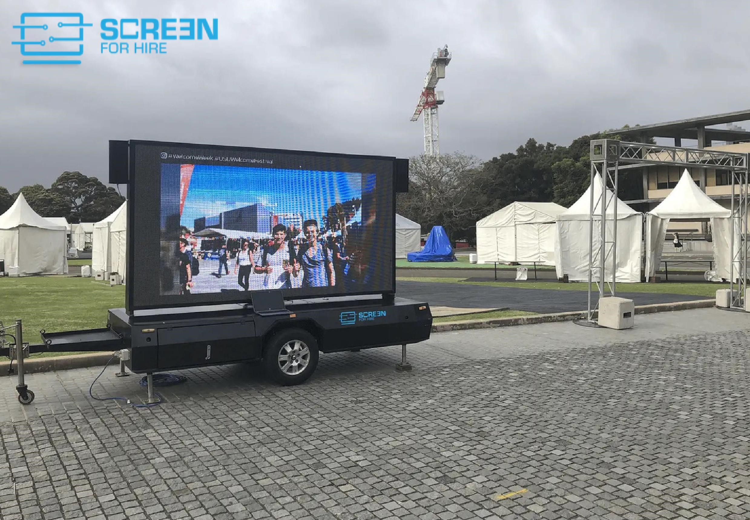 high-quality equipment screen hire for events